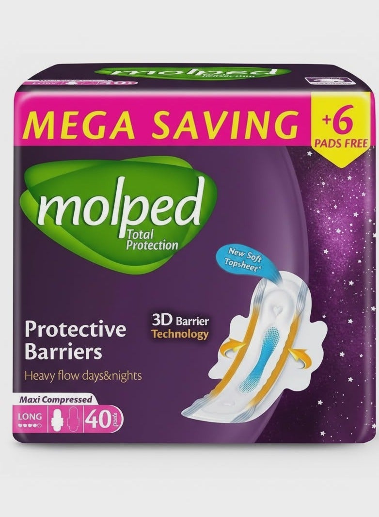 Molped Total Protection - Family Pack - Long - 40 Pads - Image 1